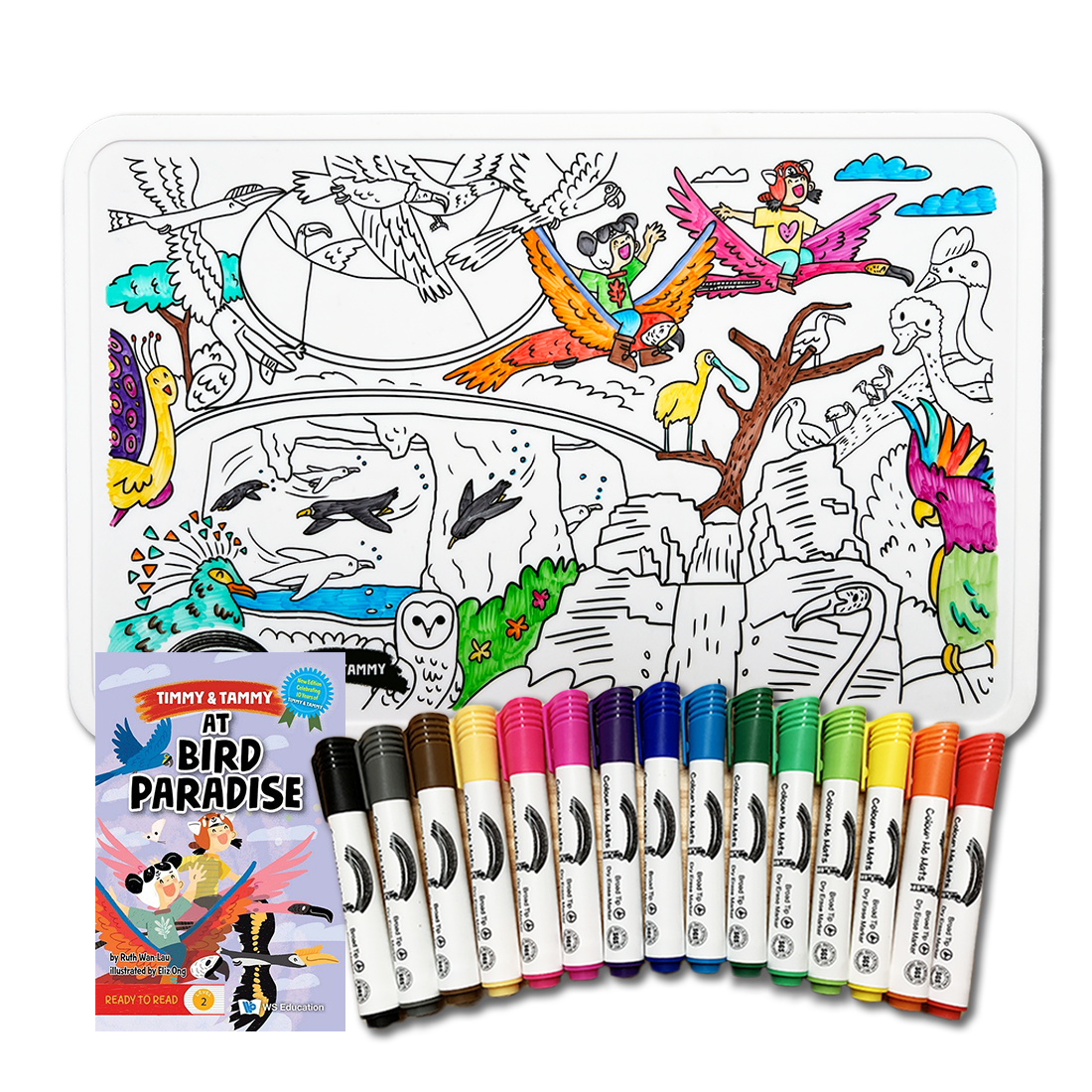 Book Bundle - T&T at Bird Paradise (Colouring Mat & Book)