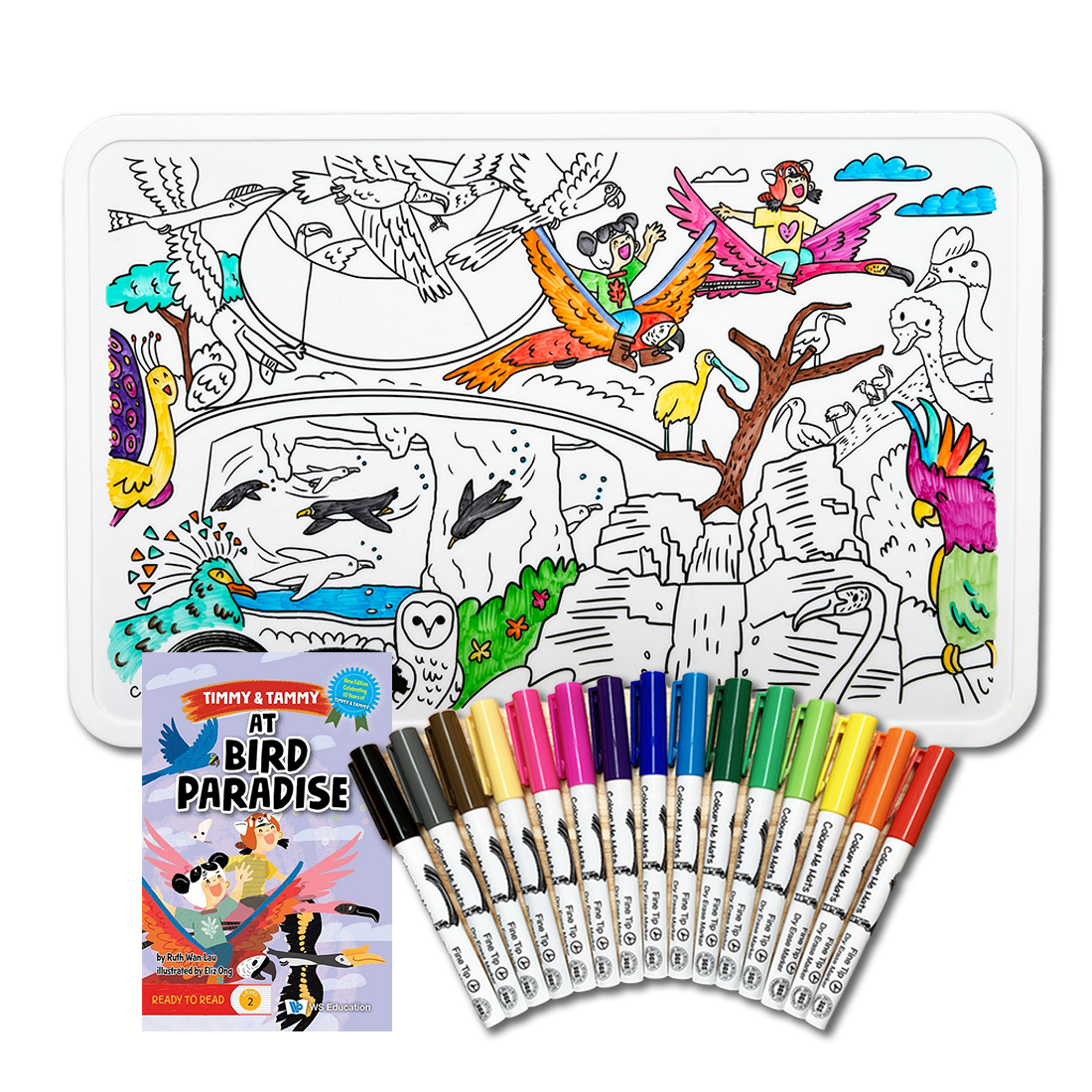 Book Bundle - T&T at Bird Paradise (Colouring Mat & Book)