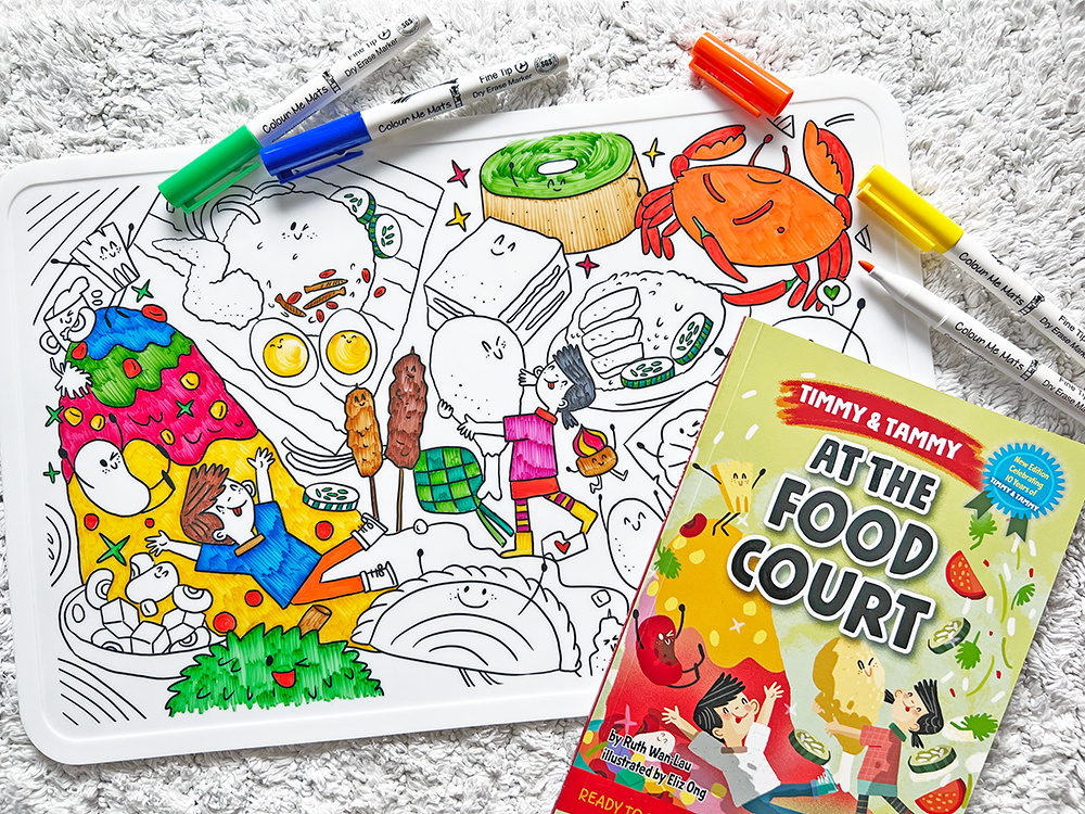 Book Bundle - T&T at the Food Court (Colouring Mat & Book)