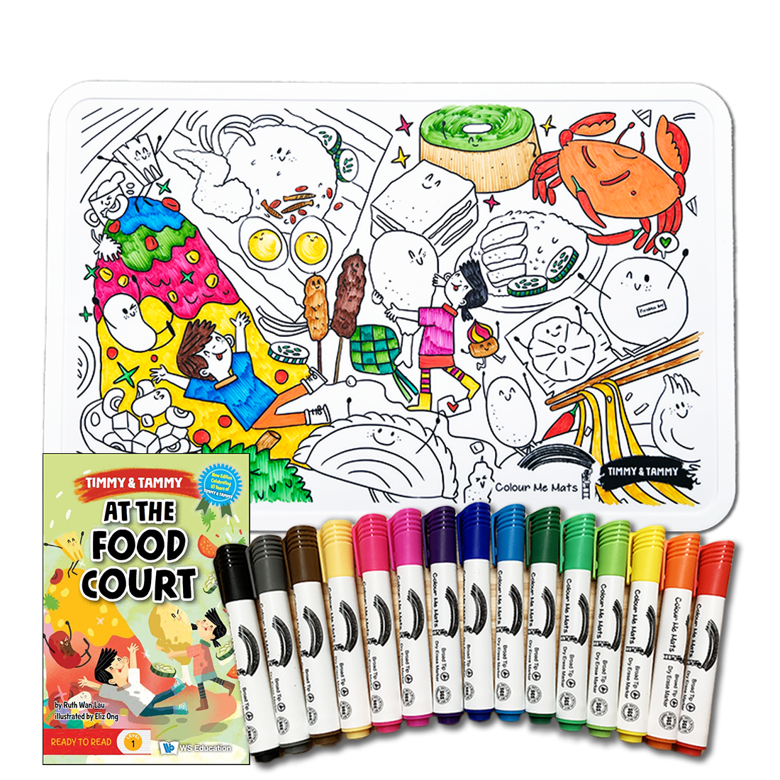 Book Bundle - T&T at the Food Court (Colouring Mat & Book)