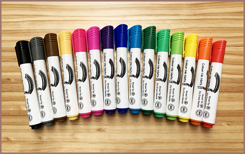 15pc Broad Tip Whiteboard Markers