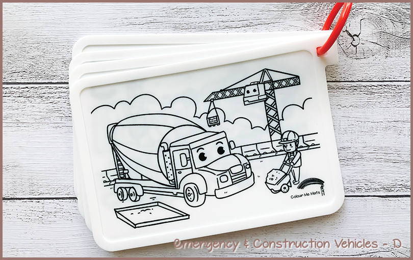 Emergency & Construction Vehicles (Puzzle Mats)