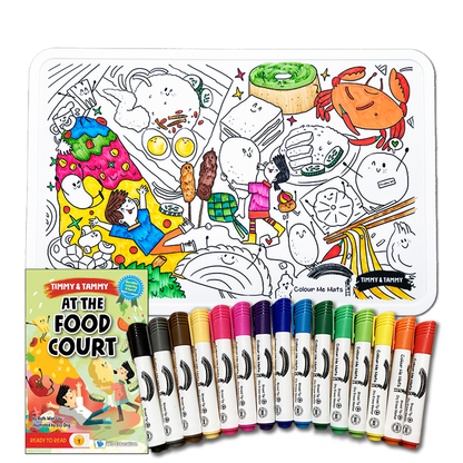 Book Bundle - T&T at the Food Court (Colouring Mat & Book)