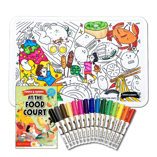 Book Bundle - T&T at the Food Court (Colouring Mat & Book)