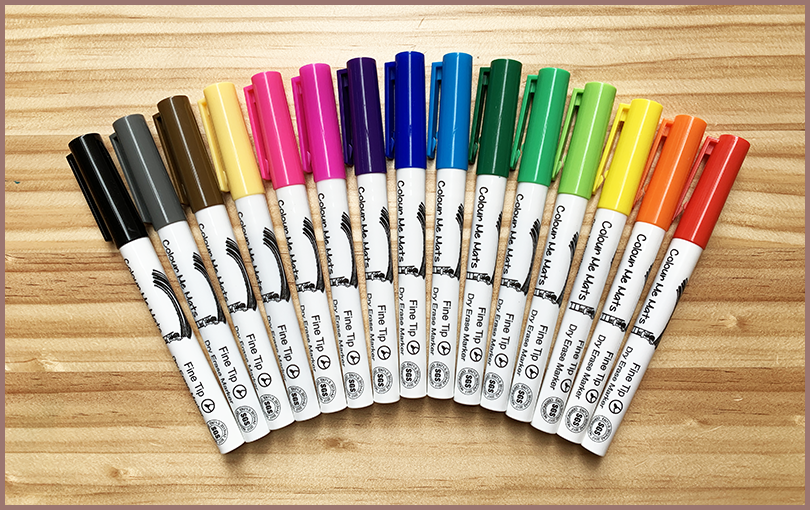 15pc Fine Tip Whiteboard Markers