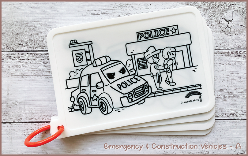 Emergency & Construction Vehicles (Puzzle Mats)